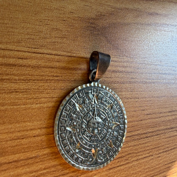 Aztec Mayan Sterling pendant from Mexico - Picture 3 of 5